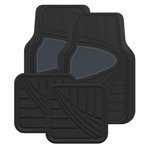 AUTO DRIVE 4-PIECE All Season Two-tone Medium Heavy Car Floor Mats