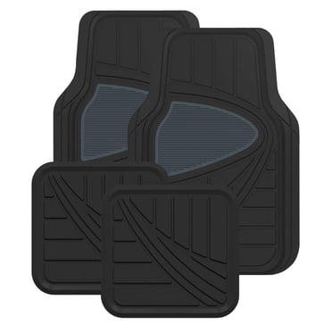 AUTO DRIVE 4-PIECE All Season Two-tone Medium Heavy Car Floor Mats