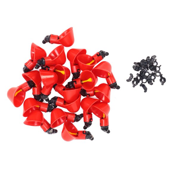 Chicken Watering Cup, Poultry Drinking Bowl Falling Resistant 20pcs For Bird For Hen Red