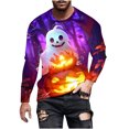 thumbnail image 1 of Pisexur Chandails en Molleton Oversize d'Halloween pour Hommes Chandails en Molleton Graphiques de Festival Amusants Manches Longues Chandail Décontracté Col Rond Chandail en Molleton Grande Taille P-6TG, 1 of 5