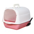 thumbnail image 1 of DOLITY Hooded Cat Litter Box Fully Enclosed Cat Toilet Portable with Front Door Kitten Handheld Pink, 1 of 9