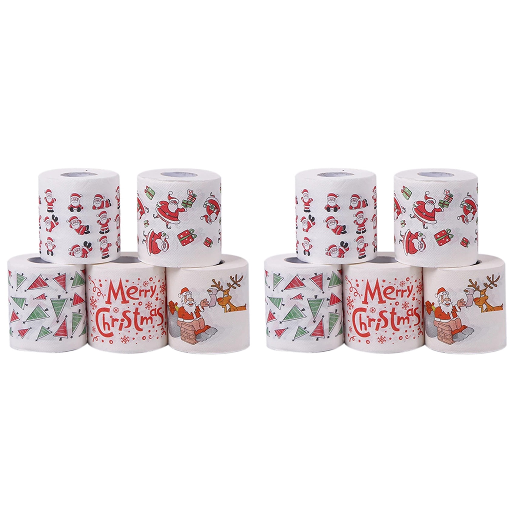 5 Styles Santa Claus Paper Roll Tissue Paper Towels Christmas Decorations Xmas Santa Office Room Toilet Paper 10 Roll