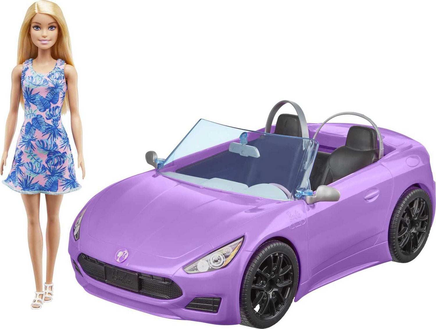 Purple Toy Car Barbie Purple Suv Walmart Barbie Doll In Blonde) Purple Convertible Car, To Year Olds  Walmart Exclusive