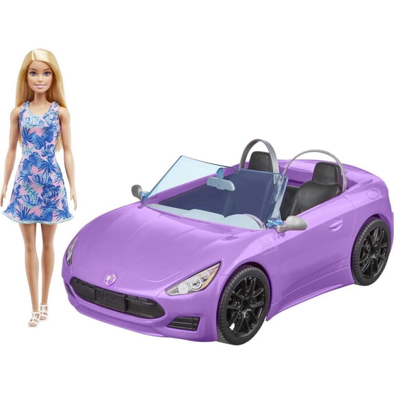 Barbie Poupée blonde de 29,21 cm, décapotable violette, 3 à 7 ans - Exclusivité Walmart