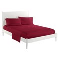 thumbnail image 2 of Topcobe Ensemble de Draps de Lit Taille Simple Couleur Unie pour Adultes Adolescents, Rouge Vin, 2 of 4