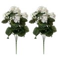 thumbnail image 2 of YAOMOBB Fade-proof Artificial Flowers Artificial Begonias Flowers Set of 2 with Stems Realistic Faux Red Flowers for Wedding Photo Props and Home Decoration, 2 of 7