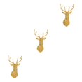 thumbnail image 3 of Decodeary Self Adhesive 3D Deer Head Mirror Wall Sticker For Easy Application gold L 3Set, 3 of 6