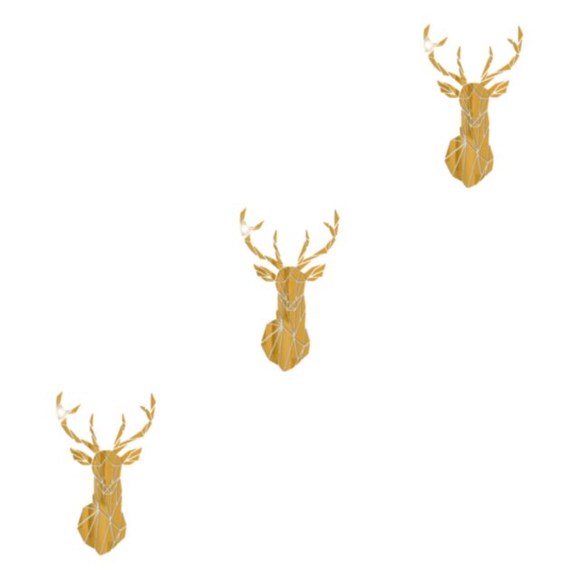 Redempat Living Space With 3D Mirror Deer Wall Sticker Easy To Paste And Remove gold L 3Set