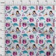 thumbnail image 3 of oneOone Georgette Viscose Purple Fabric Earth Sewing Craft Projects Fabric Prints By Yard 42 Inch Wide, 3 of 4