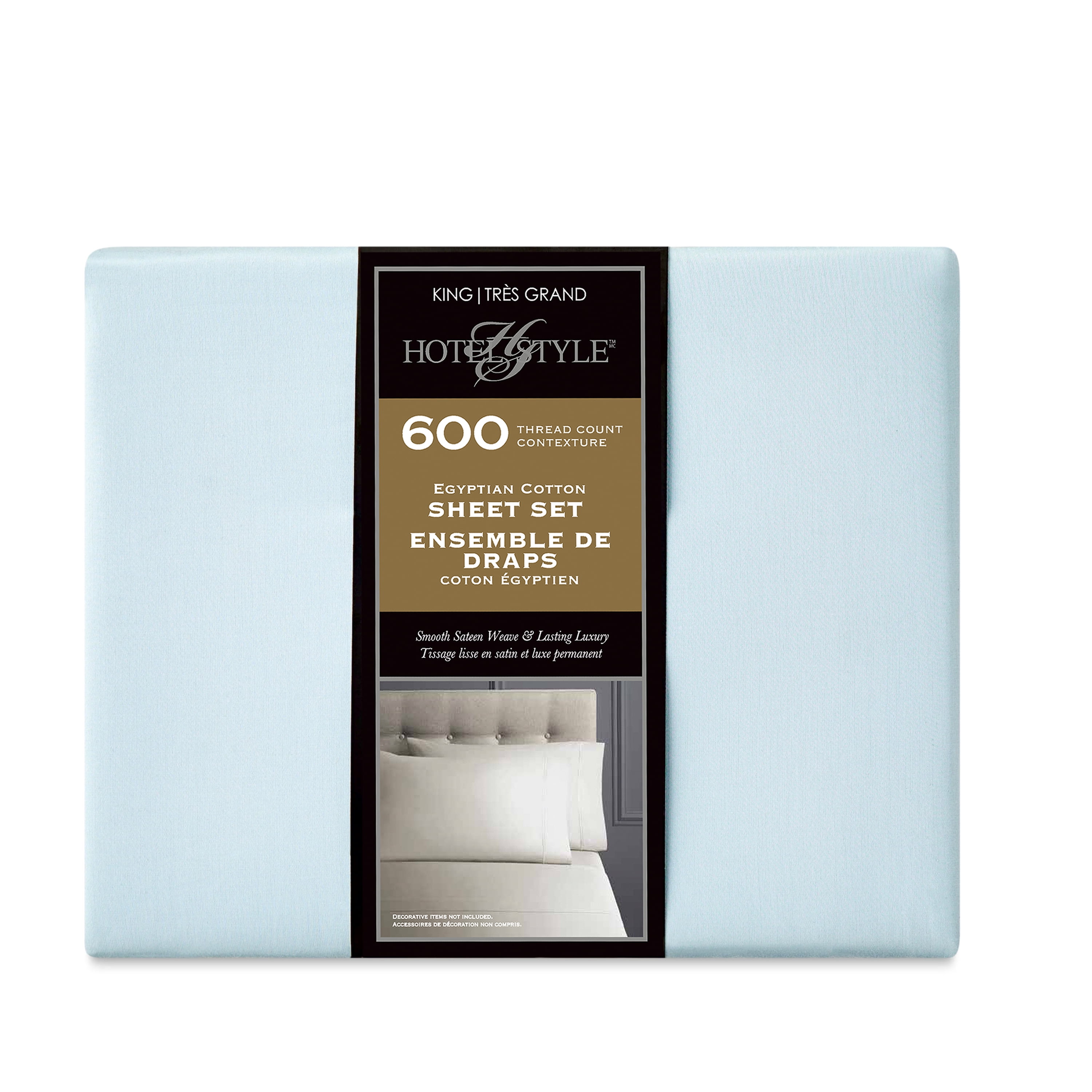 Ensemble de draps pour lit adulte en coton égyptien vert 600 contexture, 4 pièces, hotel style, grand lit - Poche profonde