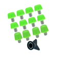 thumbnail image 4 of S SERENABLE 12 Pcs Pointes de Chaussures de Football Remplacement pour Terrain Ferme Vert, 4 of 9