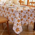 thumbnail image 4 of Nappe Rectangulaire d'Automne 60 x 120 Pouces, Nappe de Récolte d'Automne de l'Action de Grâce Feuille d'Érable Brune, Nappe de Ferme Imperméable Résistante aux Taches pour Dîner de Fête de l'Action de Grâce, 4 of 6