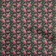 thumbnail image 1 of oneOone Cotton Poplin Black Fabric Florals Craft Projects Decor Fabric Printed By The Yard 56 Inch Wide, 1 of 4