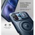 thumbnail image 4 of Dexnor for iPhone 16 Case with Slide Camera Cover & Adjustable Kickstand & Built-in Screen Protector,Compatible with MagSafe Shockproof Bumper Cases Heavy-Duty Magnetic Protective Cover, Blue, 4 of 7