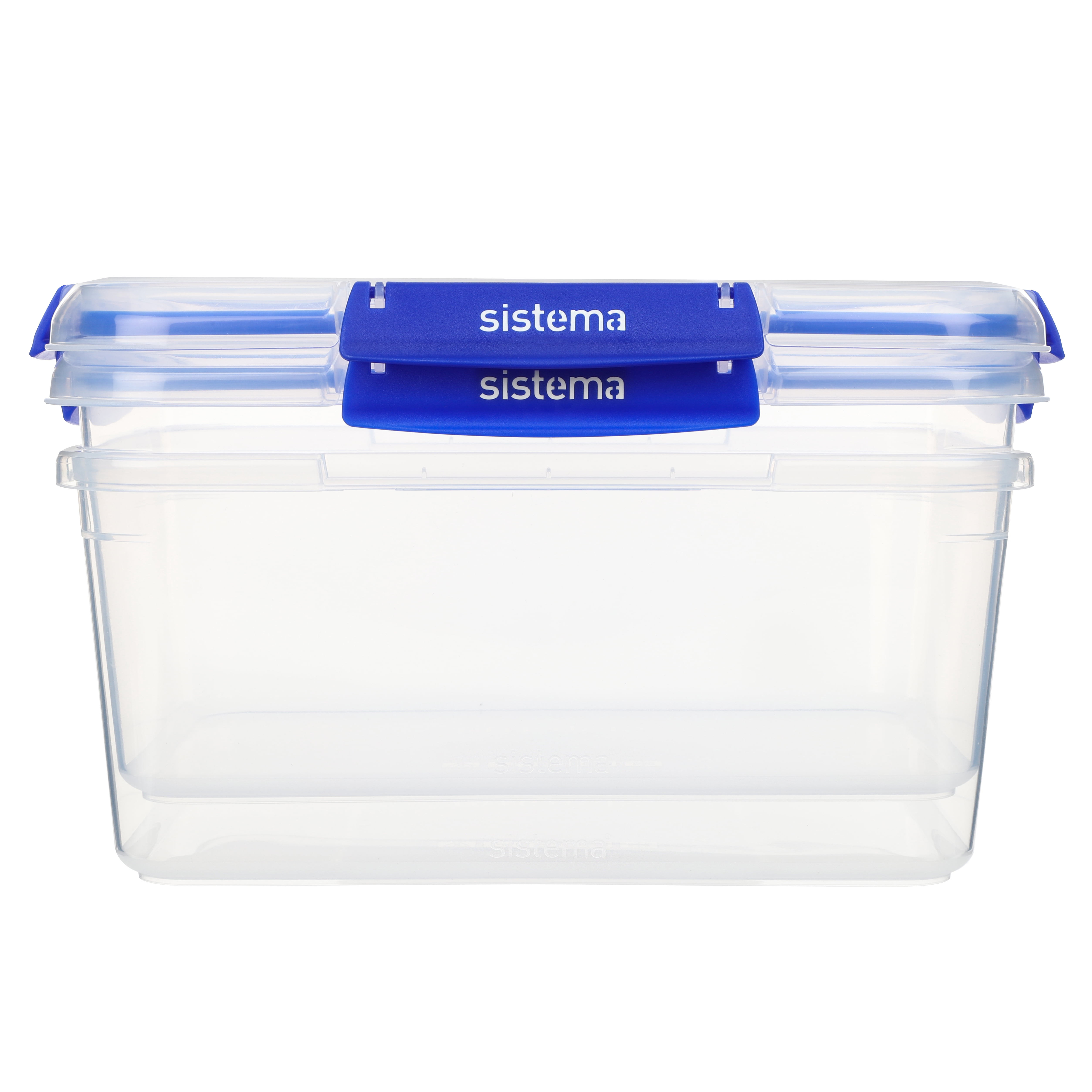 Sistema KLIP IT PLUS Food Storage Containers, 3.35 L, Airtight, Leak-Proof Seal, Easy Locking Clips, BPA-Free, 2 Count