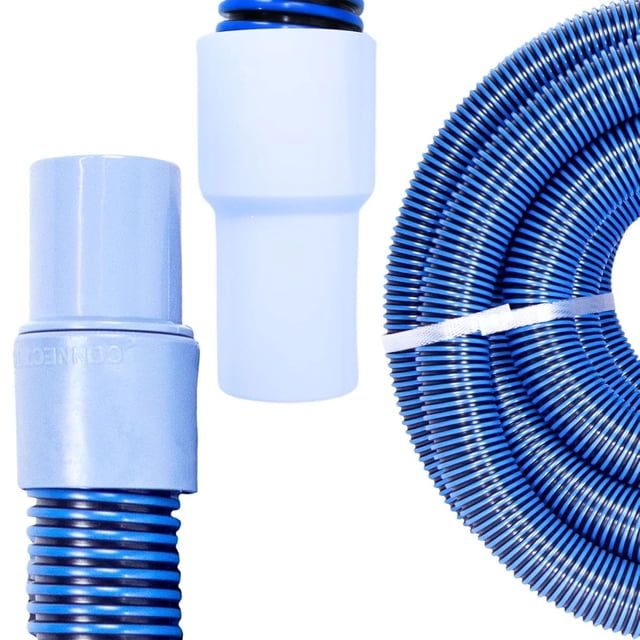Swimline HydroTools 25’ Premium Spiral Wound Pool Vacuum Hose & Swivel Cuff
