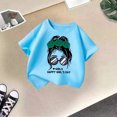 thumbnail image 5 of Hauts de Danse pour Enfants Filles T-Shirt pour Enfants Manches Longues Enfant Filles Mignon Graphique Imprimé Col Rond T-Shirt à Manches Courtes Été Décontracté T-Shirt Hauts, 5 of 5