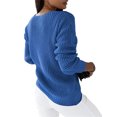 thumbnail image 4 of LUXUR Chandails Tricotés Épais pour Femmes Tricot Chic Chandail Bleu m, 4 of 4
