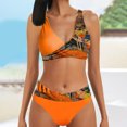 thumbnail image 1 of CEHVOM Ladies Vacation Beach Split Print Stitching Swimsuit Bikini Swimsuit, 1 of 8