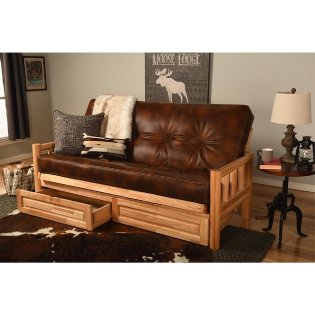 Cadre Lod - Fini Naturel - Matelas Selle de Sentier - Tiroirs Stora