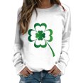 thumbnail image 1 of QIPOPIQ Chandails à Manches Longues pour Femmes T-Shirts de la Saint-Patrick Chandail Shamrock T-Shirt Vert Hauts T-Shirts de la Saint-Patrick Tuniques à Col Rond pour Dames T-Shirts de Fête T-Shirts Graphiques Aubaines, 1 of 4