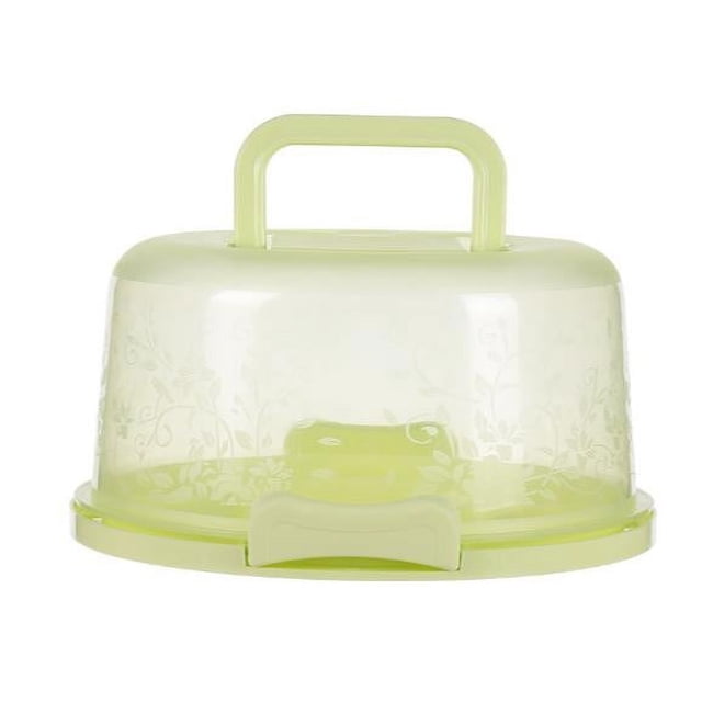 Wzzjkit Cake Carrier Portable Transparent Cover with Handle Two Sided Cake Holder Taste Fresh Storage Round Cake Container, Container Holds Pies