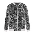 thumbnail image 4 of IROINID Veste à Fermeture Éclair pour Femmes à Manches Longues Outwear, T-Shirt Ample à Col Rond Blouse d'Automne, 4 of 5