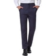thumbnail image 1 of INSPIRE CHIC Men's Pants Stripes Zipper Closure Front Pockets Dress Pants 36 Navy Purple, 1 of 7