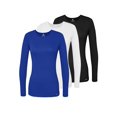 thumbnail image 1 of Adar Underscrubs for Women Multi Color 3 Pack - Long Sleeve Underscrub Comfort Tee, 1 of 7