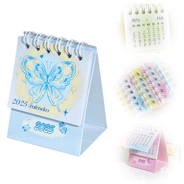 2025 Monthly Desk Calendar Planner, Mini English Countdown Schedule for Office School Home Organization