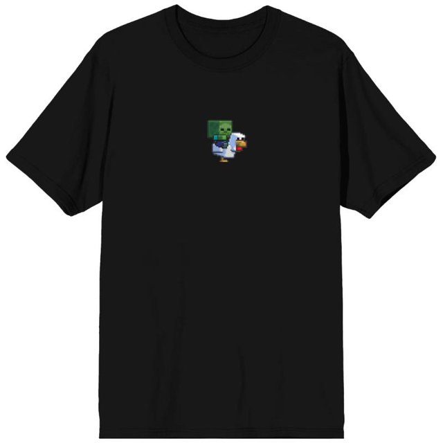Minecraft Chicken Jockey Black T-Shirt