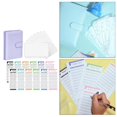 thumbnail image 3 of Wweixi PU Leather Notebook Binder Clear Binder Budget  Pockets Envelope Purple, 3 of 6