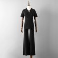 thumbnail image 4 of Ensembles Assortis de Détente pour Femmes, T-Shirts à Manches Courtes à Col Rond, Pantalons Amples à Jambes Larges, Pyjamas, Ensembles de PJs, Vêtements d'Été pour Femmes, 4 of 4