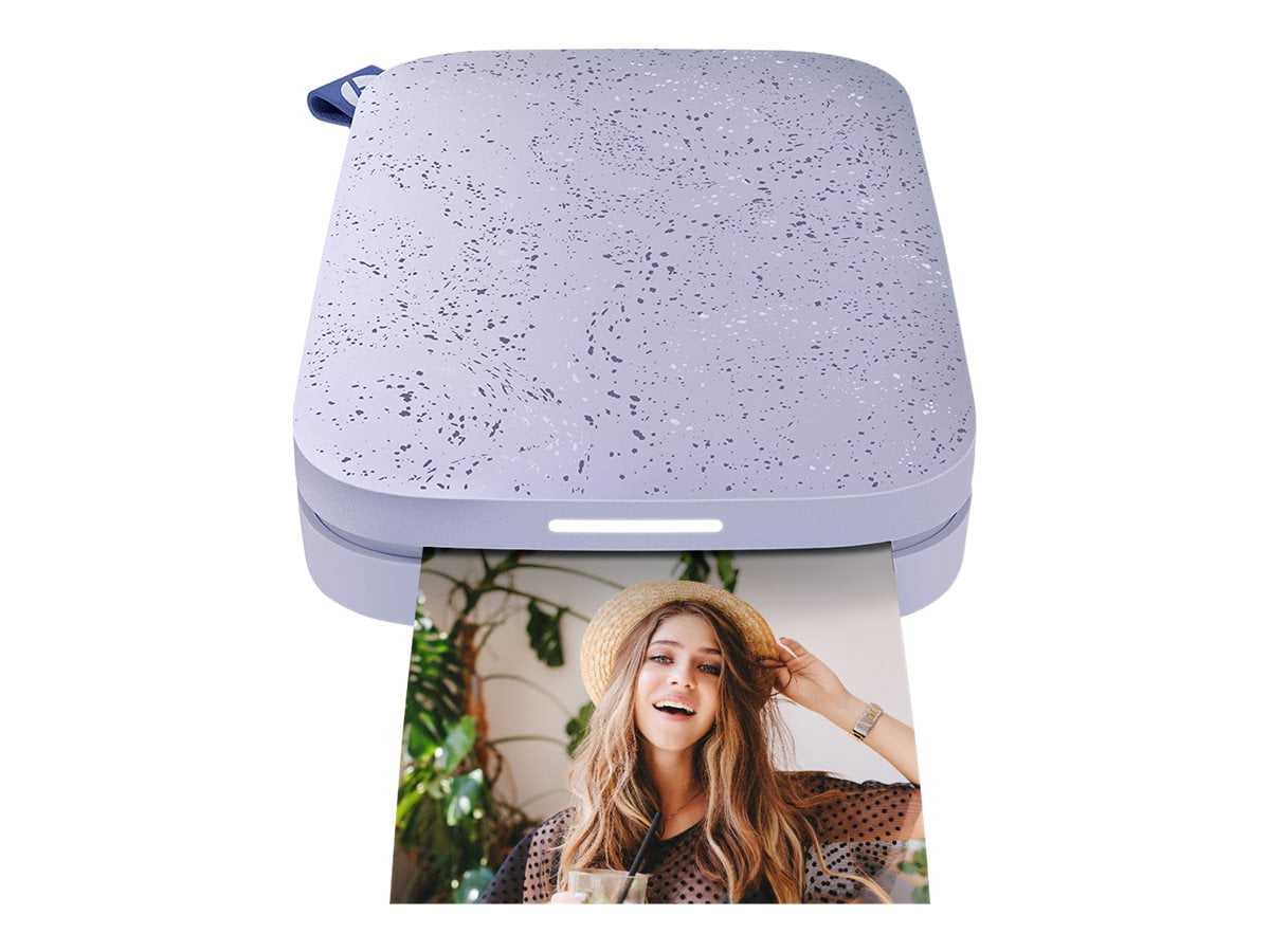 Imprimante photo instantanée portable HP Sprocket 2" x 3" (lilas), imprime depuis des appareils iOS ou Android