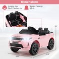thumbnail image 3 of Gymax 12V Kids Ride On Car Licensed Land Rover Electric Vehicle w/ Remote Control Pink, 3 of 10