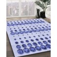 thumbnail image 3 of Ahgly Company Tapis d'Intérieur Lavable en Machine Carré Transitionnel Bleu Ciel, 6 Pieds Carré, 3 of 7