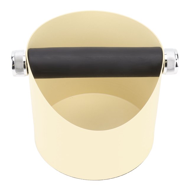 Coffee Machine Grounds Box, Coffee Knocking Slag Bucket Non Slip Base Dishwasher Safe Low Noise Bevel Mouth Design Large Capacity For Bar Yellow