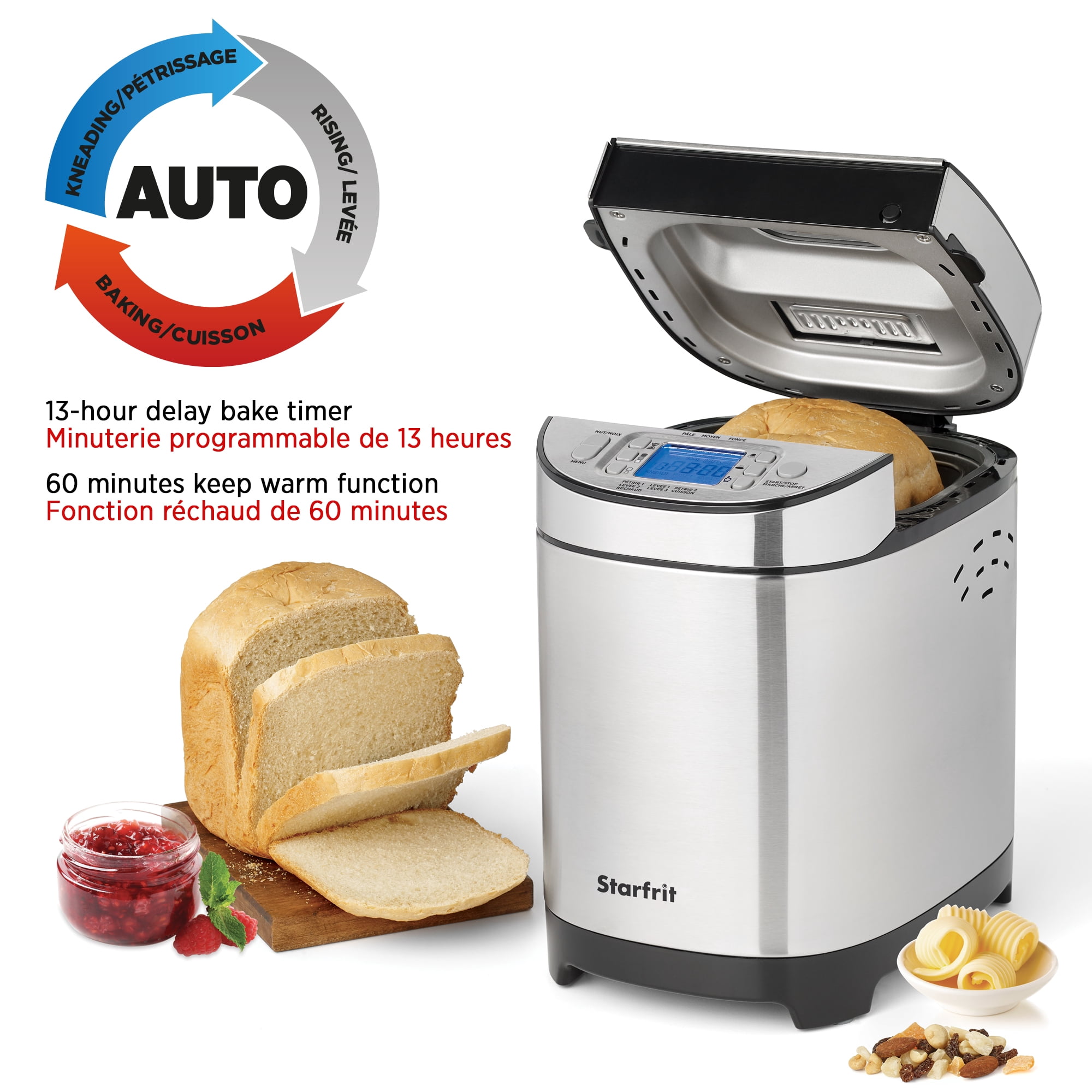 Starfrit Electric Bread Maker, 2 lb, 13 Programs