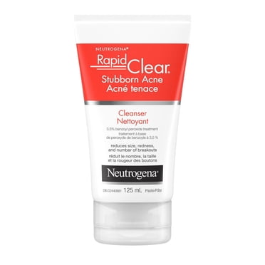 Neutrogena Rapid Clear Stubborn Acne Facial Cleanser, Benzoyl Peroxide Acne Treatment Face Wash