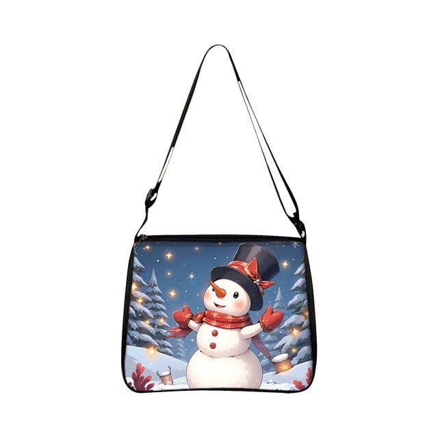 Christmas Shoulder Bag Adjustable Shoulder Strap Bag With Inside Pocket For Daily For Christmas