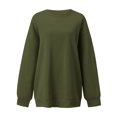 thumbnail image 4 of Aboser Chandails à Col Rond pour Femmes, Coupe Ample, Décontractés, Unis, Chandail à Enfiler, Ample, Doux, Manches Longues, Blouse, Hauts, Tenues d'Automne 2024, 4 of 4