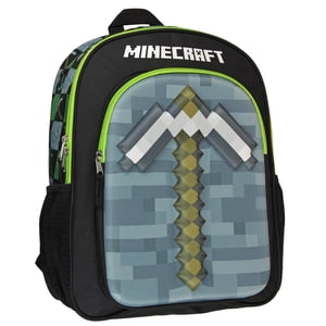 Minecraft Sac à dos Enfants 16" 3D Sac d'école pour enfants en Pickaxe moulé
