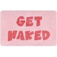 thumbnail image 1 of Yonchic Get Naked Bathroom Rugs, Soft Thick Microfiber, Funny Cute Pink Bath Accessories Mat, 20"x32" Water Absorbent Non Slip Washable Mat for Shower, 1 of 7