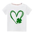 thumbnail image 1 of TopLLC St. Patricks Day Chemises pour Femmes Hauts de Sarrau St Patricks Day Tout-Petits Enfants Garçons Filles Mode Mignon Col Rond Imprimé Manches Courtes Haut, 1 of 3