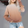 thumbnail image 2 of Yuyuzo Chandails en Molleton pour Filles Col Rond Manches Longues Décontracté Confortable Bloc de Couleur Pull d'Automne, 2 of 4
