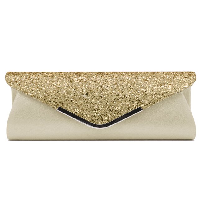 Sac Pochette à Paillettes pour Femmes Dames Soirée Mariage Fête Pochette Portefeuille Sac