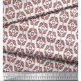 thumbnail image 3 of Soimoi Poly Georgette Fabric Ogee Damask Print Sewing Fabric Yard 52 Inch Wide, 3 of 5