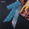 thumbnail image 2 of Foulard Multicolore Mode Femmes Ruban Sac Chapeau Bandeau Poignée Nouée Petit Ruban Foulard, 2 of 2
