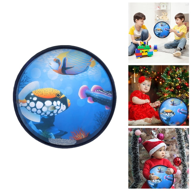 Ocean Drum Wooden Handheld Sea Drum Percussion Instrument Gentle Sea Sound Musical For