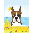 thumbnail image 1 of Carolines Treasures BB2091CHF Boxer Summer Beach Canvas House Flag, 1 of 4